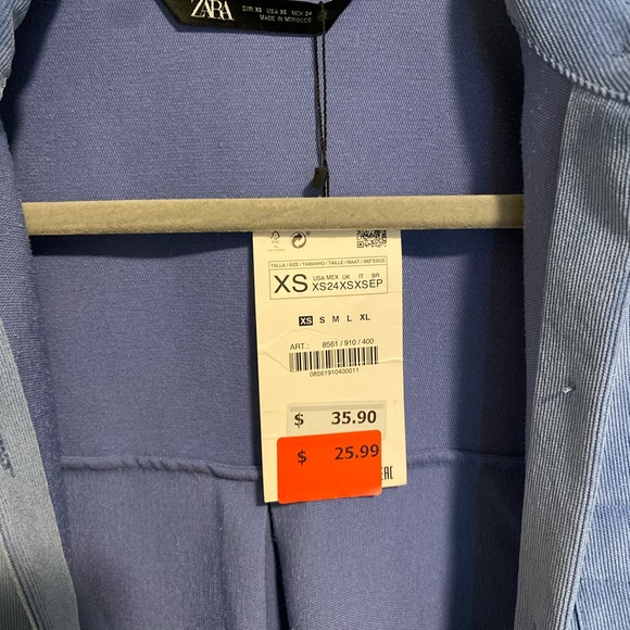 Zara Ribbed Button Up - Picture 6 of 7